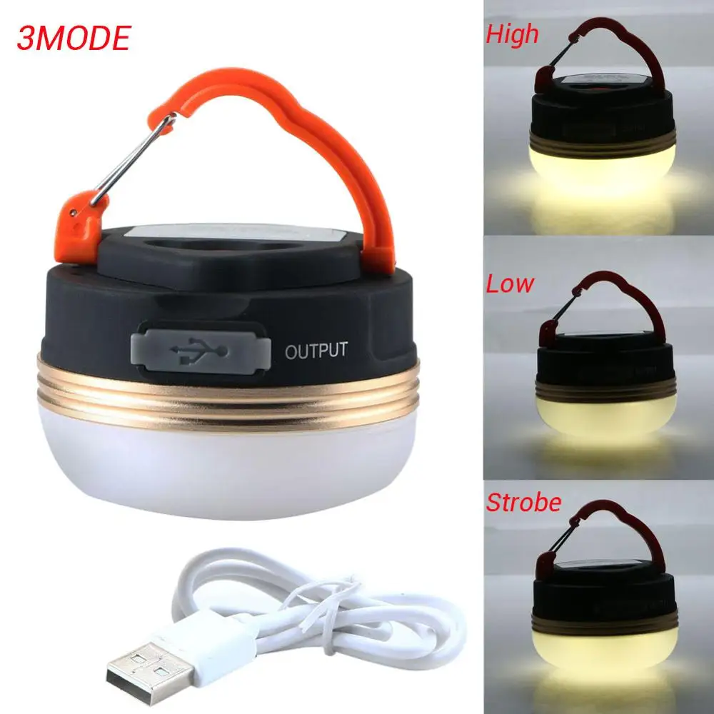 300LM USB Type Водонепроницаемый USB Перезаряжаемые/Тип батареи Открытый аварийный светодиодный вспышка светильник лампа светильник Портативный крюк для кемпинга, Палатка лампа - Мощность в ваттах: 300LM USB Type