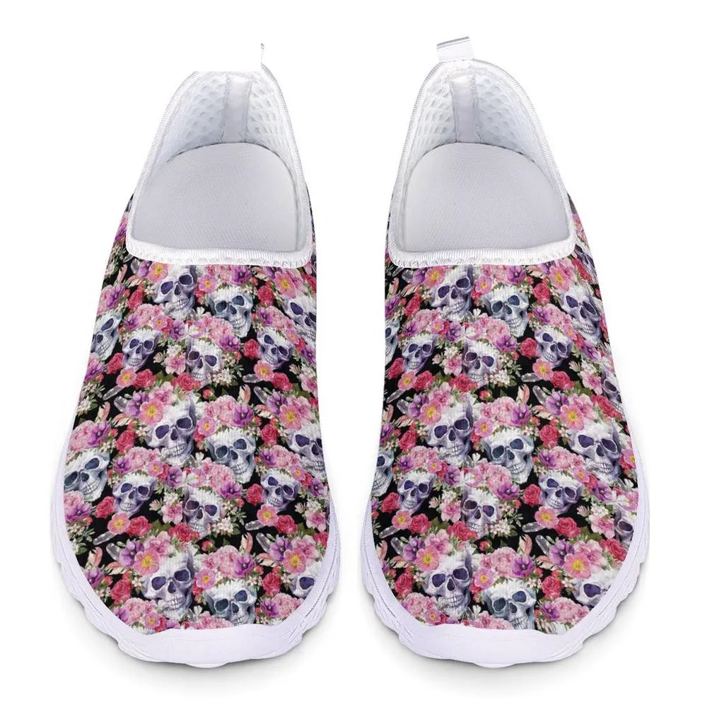Кроссовки ELVISWORDS летние сетчатые с рисунком черепа весенняя женская обувь 2020 |