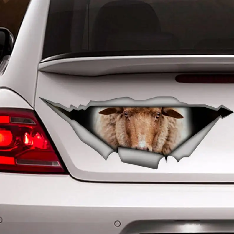 

2021 Sheep car decal, funny car decal, farm decal, sheep sticker, animal sticker