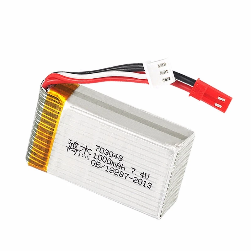 Литий Полимерный Аккумулятор 7 4 В 1000 мАч 703048 для MJXRC X600 U829A U829X F46 X601H JXD391 FT007 литий