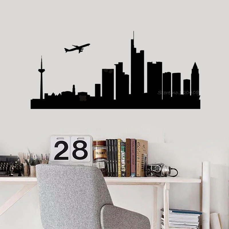 Наклейка на стену с изображением Франкфурта немецкая городская пейзаж наклейки