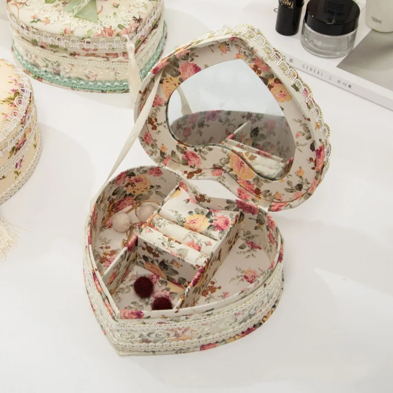 

Universal Jewelry Organizer Display Travel Jewelry Case Boxes Portable Jewelry Box Button Leather Storage