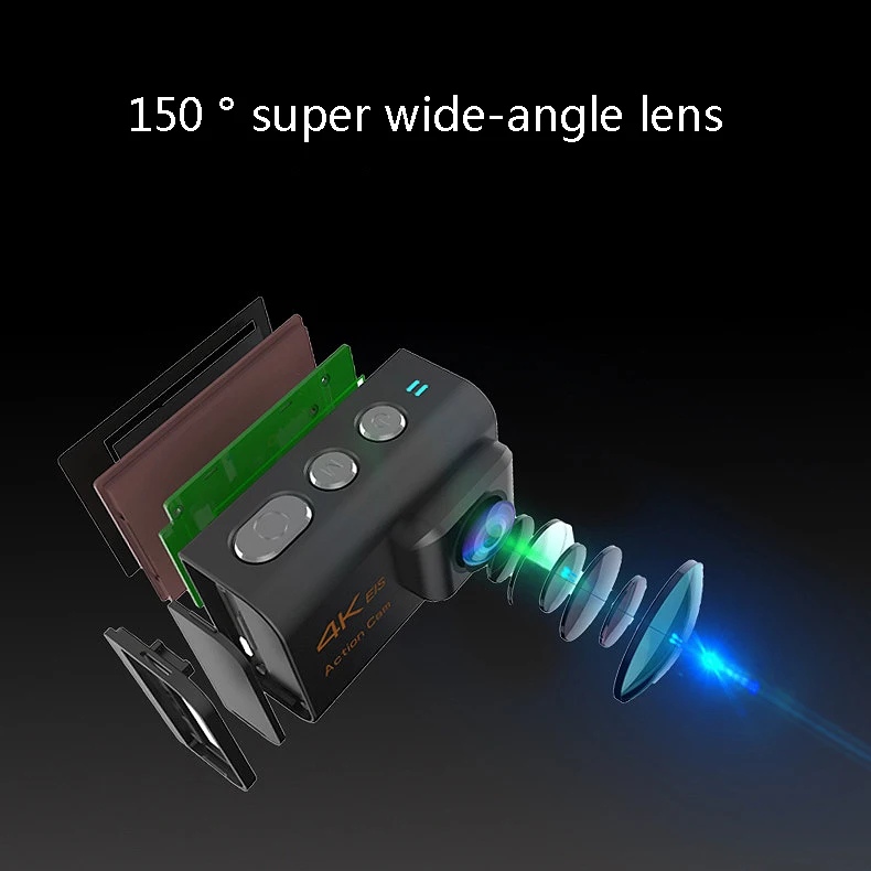 EIS 3 Axis Смарт Камера Wi Fi пульт для Управление антенна 4K экшн 20MP 2in ЖК дисплей