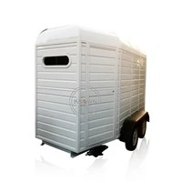 white color concession ice cream trailer mobile fast food pizza vending cart truck for sale