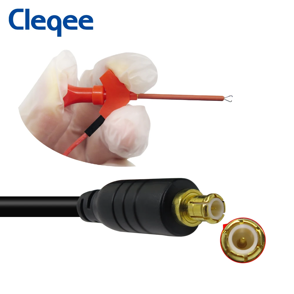 MCX to IC Test Hook Clip Digital Oscilloscope Probe Mini Pocket Equipment Lead 40V for DS203 DS202 DSO201 65mm | Инструменты