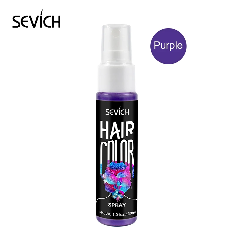 Purple Sevich синий цвет жидкий спрей Временная Краска для волос унисекс краска для волос мгновенный цвет краска моющаяся краска для волос для укладки волос - Цвет: Purple