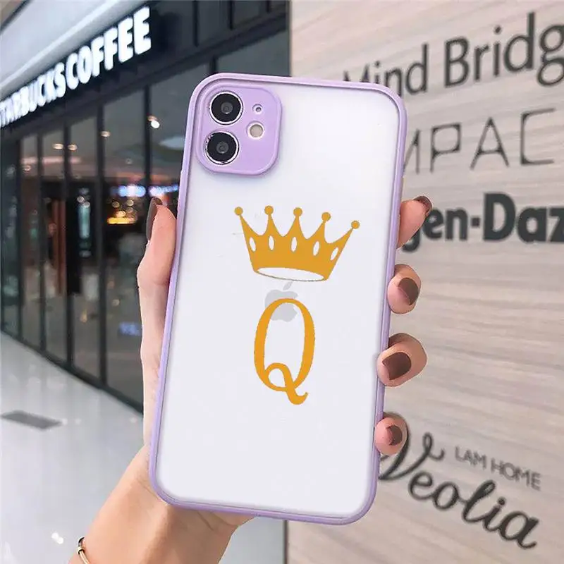 

Text abbreviation Phone Case matte transparent For iphone 7 8 11 12 plus mini x xs xr pro max cover