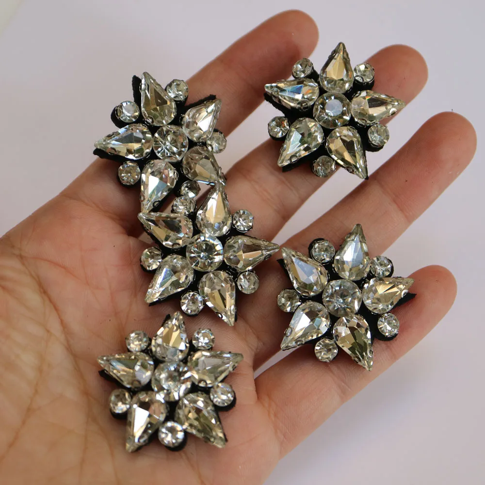 5pc/lot Handmade Star beaded patches for clothing DIY rhinestone sequins Sew on patch embroidery appliques parche ropa | Дом и сад