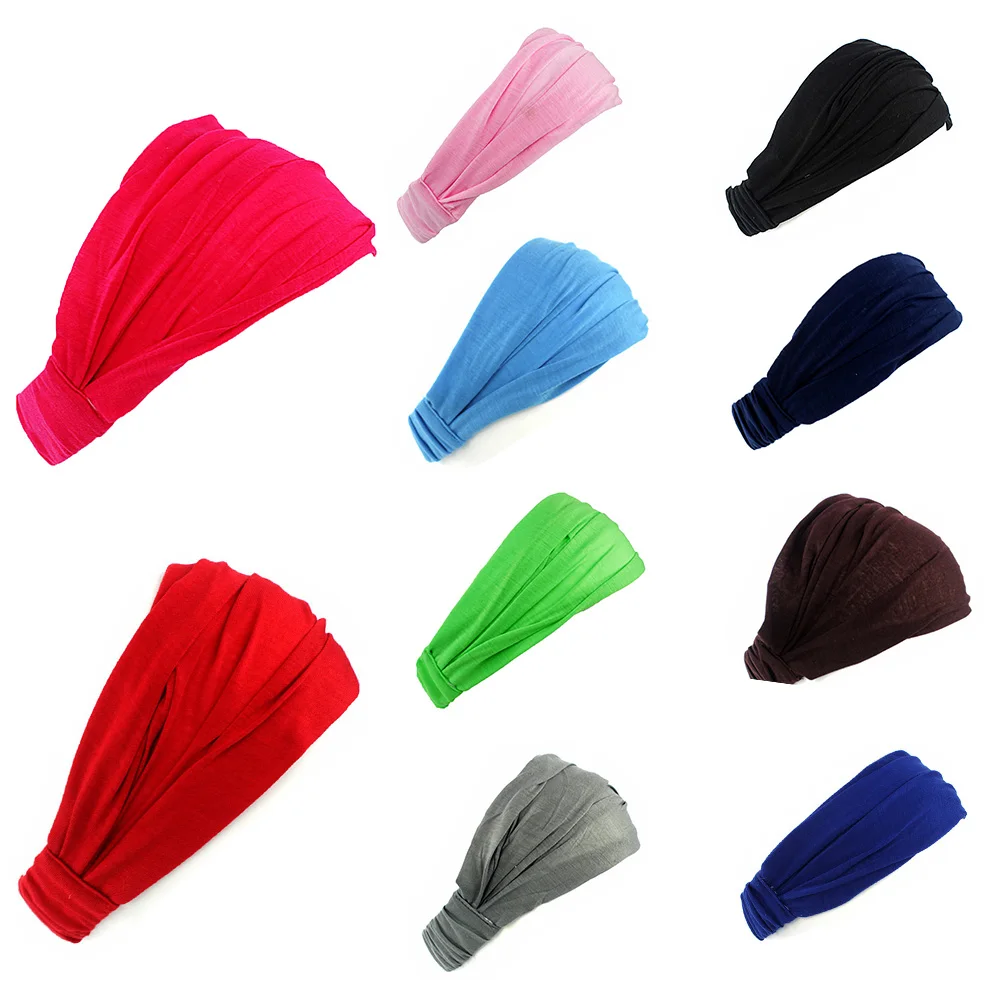 Женская хлопковая повязка на голову Спортивная эластичная для йоги тренажерного