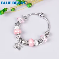 2020 bracelets for women jewelry beads bracelet charms chakra bracelet love girls bracelet stainless steel butterfly boho punk