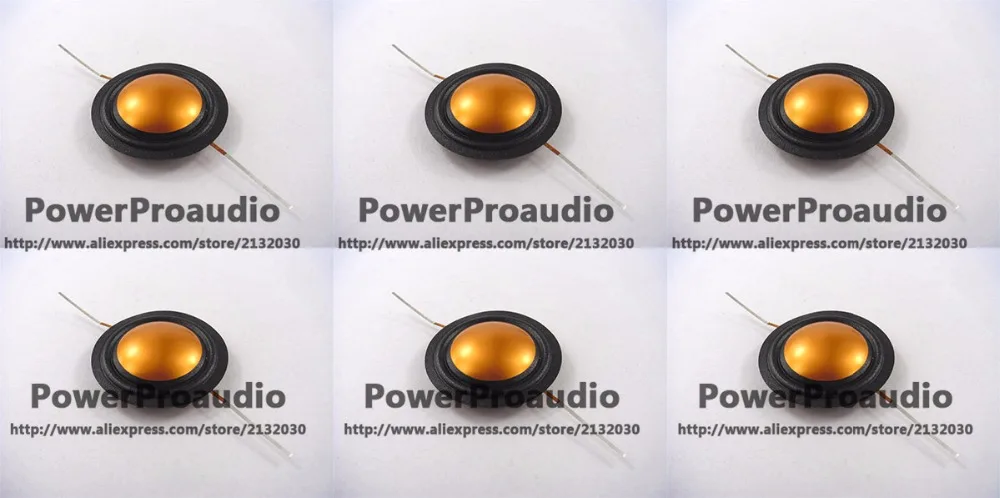 6 шт. 25 4 мм 5 (1 дюйм) шелк + золото титановый купол с диафрагмой высокочастотные