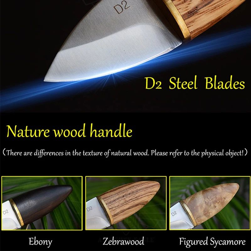 D2 стальной мини-нож с прямым лезвием и деревянной ручкой Ножи EDC инструменты для