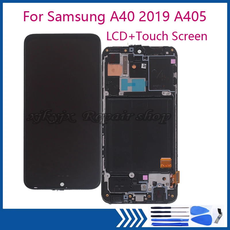 5.9-inch AMOLED LCD For Samsung A40 2019 A405 LCD Display Touch Screen Digitizer Assembly For Samsung A405FM/DS LCD Repair kit