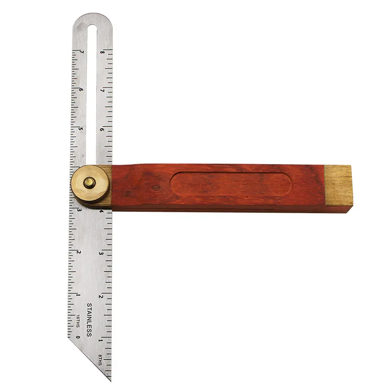

Угловые линейки, измерители, тройной квадратный скользящий Т-скос с деревянной ручкой, инструмент для измерения уровня, деревянная маркиро...