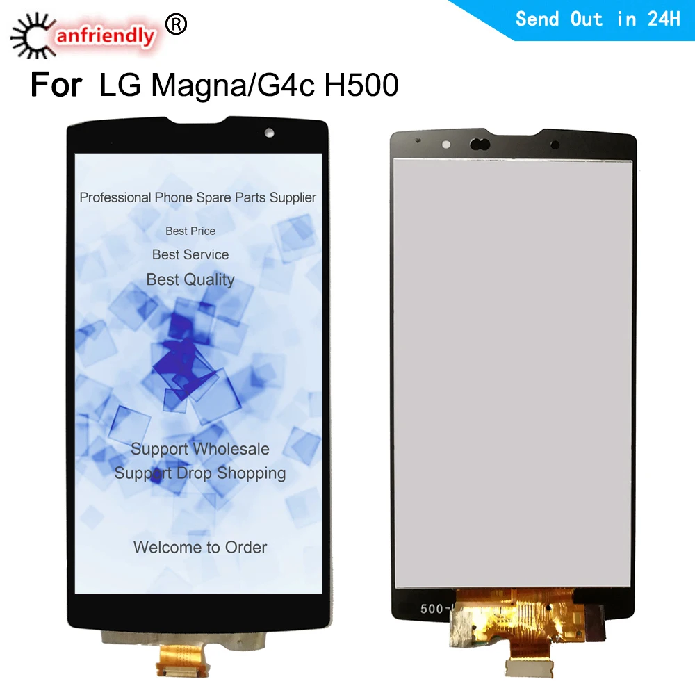 Pantalla LCD con digitalizador de repuesto para LG Magna/G4c H525 H502 H520 H500, montaje de pantalla t&aacute;ctil para LG H500F H500N H520G H502F H525N-0