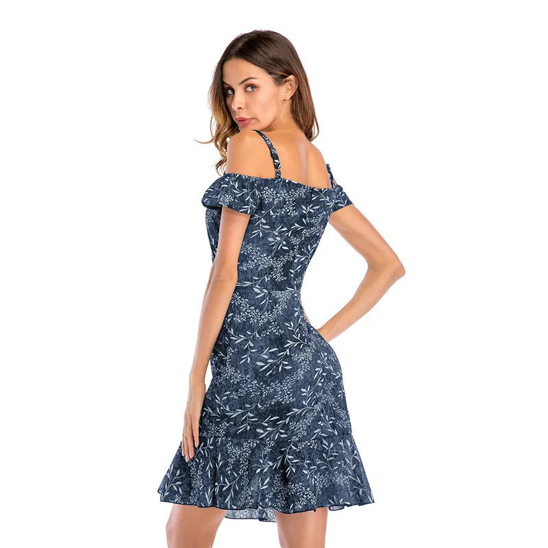 Летнее женское шифоновое платье комбинация вечернее для девочек сексуальное с