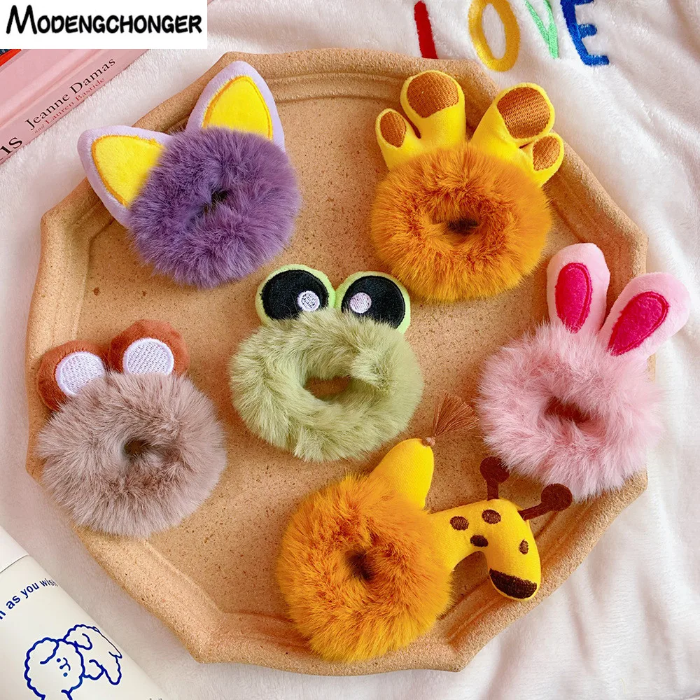 Новинка 2021 модные аксессуары для волос с героями мультфильмов женские плюшевые
