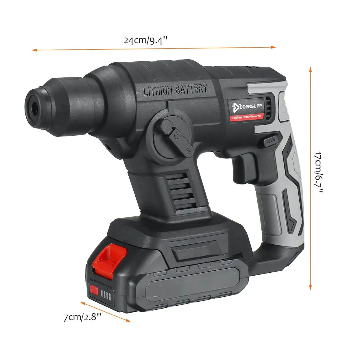 

Brushless Electric Rotary Hammer Cordless Rechargeable Multifunction Hammer Impact Drill DIY Power Tool for Makita Battery
