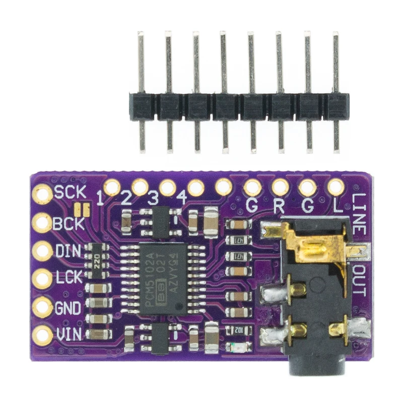 Интерфейс I2S PCM5102A DAC аудио декодер GY PCM5102 плеер модуль для Raspberry Pi pHAT формат плата