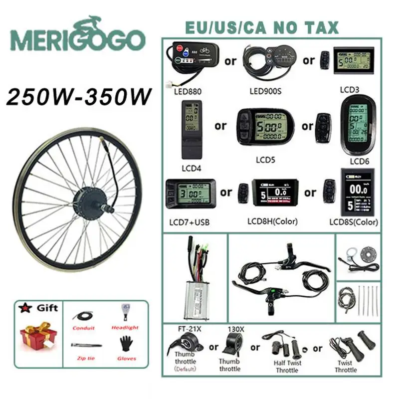 Verkaufen Elektrische Fahrrad 36V 250W 350W 500W 16 20 24 26 27,5 28 Zoll Vorne Getriebe Hub Rad Für Elektrische Bike Kit