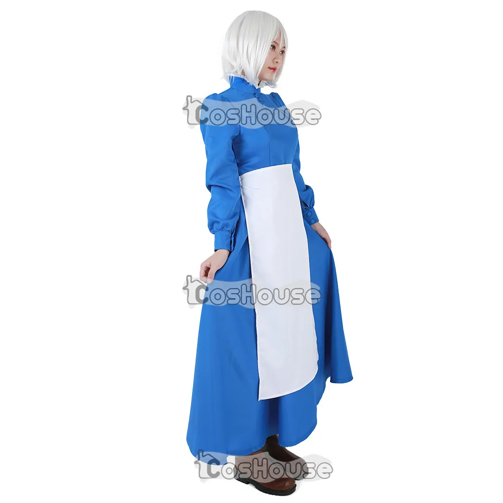 Sophie Hatter синее платье Howls Moving Castle карнавальный костюм с фартуком|dress cosplay|cosplay
