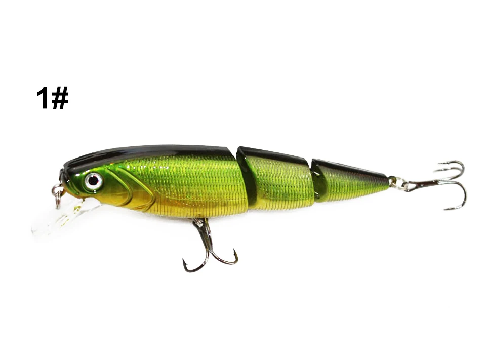 1 1PCS Jointed Fishing Lure 10.5CM 15G Floating Minnow Plastic Artificial Fishing Wobblers Tools 3 Sections Lure - Цвет: 1