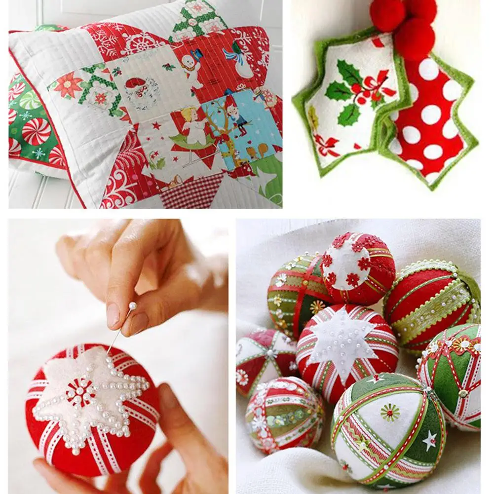 5 шт. Рождественская хлопковая ткань с принтом для шитья лица чехол рукоделия