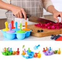 7 cavity silicone mini ice pops mold ice cream ball maker popsicles molds baby diy food supplement tool xh8z