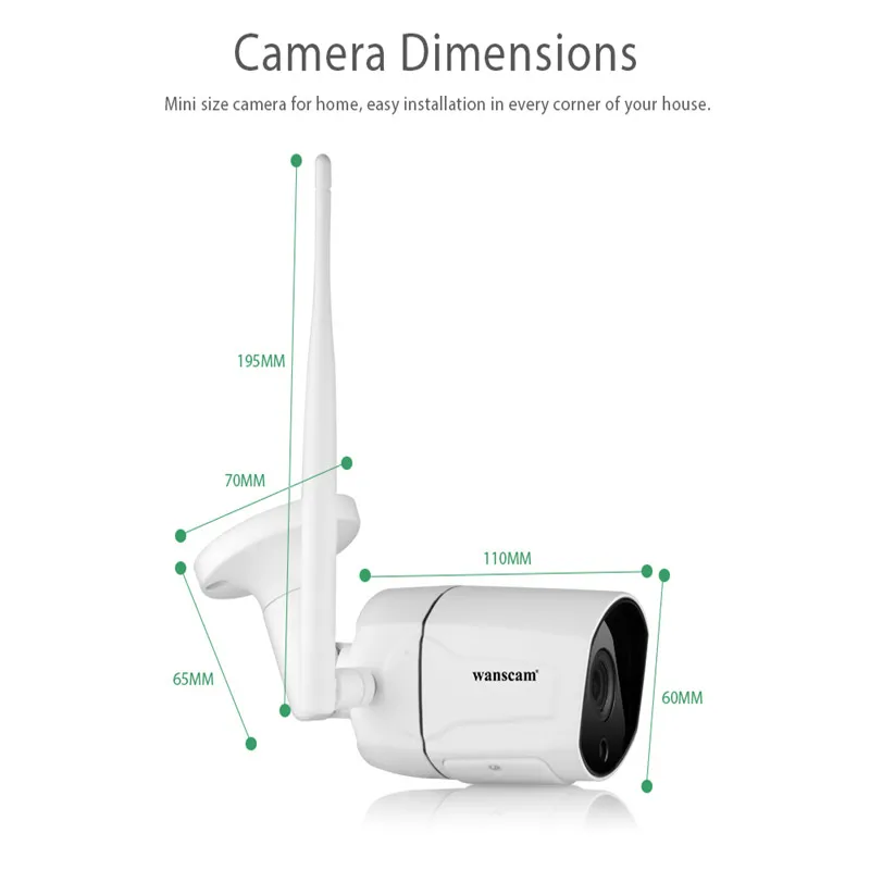 1080P HD wifi ip-камера Беспроводная Крытая уличная Водонепроницаемая камера безопасности ИК ночного видения веб-камеры наблюдения США/ЕС/Великобритания/AU Plug