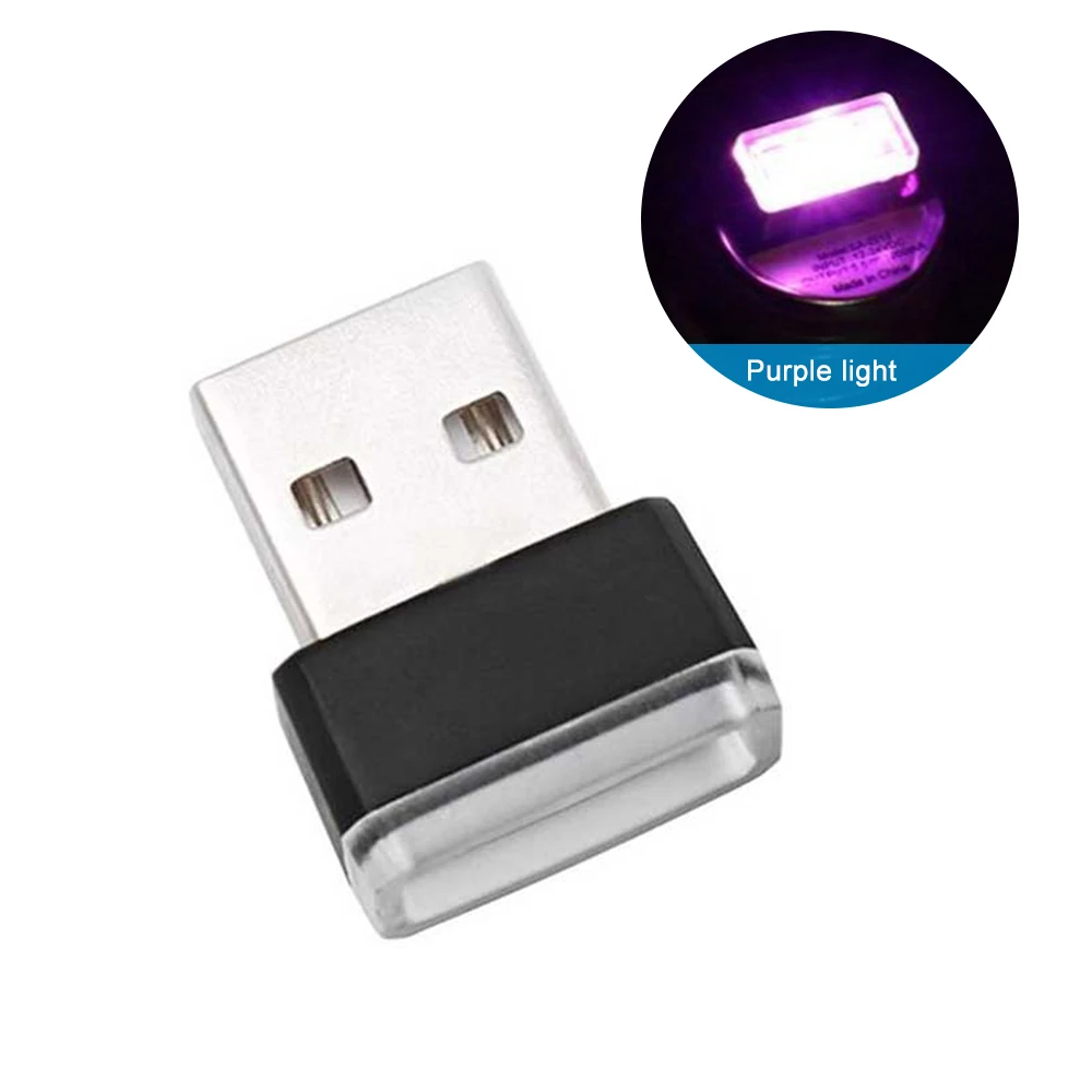 7 цветов неоновая атмосферная лампа с рассеянным светом портативный мини USB светодиодный интерьер автомобиля декоративный свет аварийное освещение автомобильные аксессуары