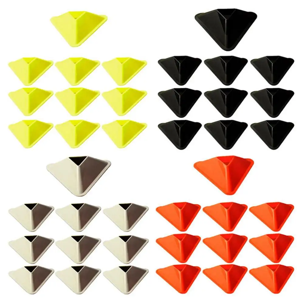 

10PCS Soccer Training Marker Odorless Cone Obstacles Roadblocks Skating Training Triangle Logo Disc Football Training Equipment