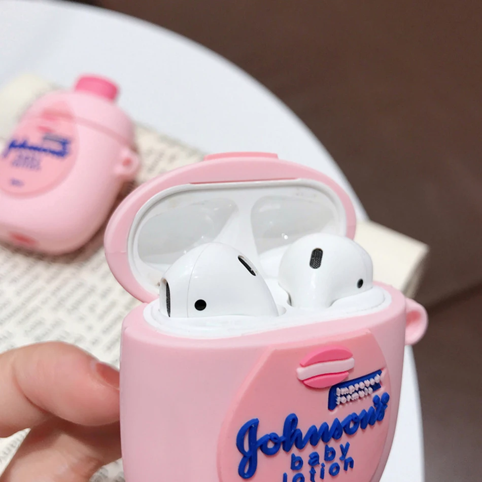 Чехол для наушников с Сердце брелок для Airpods 2 милый розовый Силиконовый беспроводной Bluetooth наушники защитный Брелок «Обложка»
