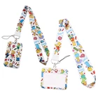 Креативный шнурок ER819 с рисунком из мультфильма держатель для карт, шнурок для подвешивания на шею мобильный телефон для студентов, доступ к метро держатель для карт