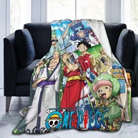 wakaltk one piece anime throw blanket microfiber lightweight fluffy cozy blanket for couch sofa bed 50 x40