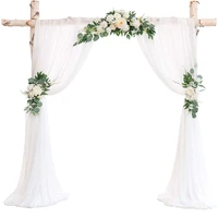 organza crystal sheer diy wedding flowers arch tulle roll backdrop party supplies hanging decor table wedding decoration