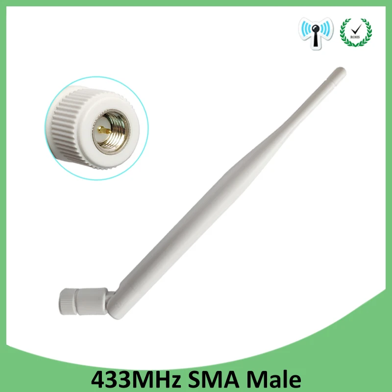 433 МГц Антенна 5dbi GSM 10 шт. SMA разъем антенны м резиновая беспроводная антенна Wi Fi