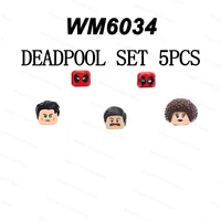 wm6034 5pcsset deadpool series assemble building blocks bricks superhero model figures toys children gifts