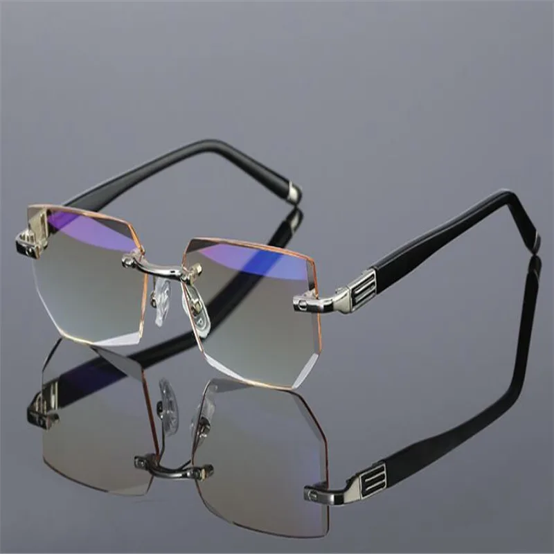 Высокое качество мужские Модные оправы из сплава алмазная обрезка оптические