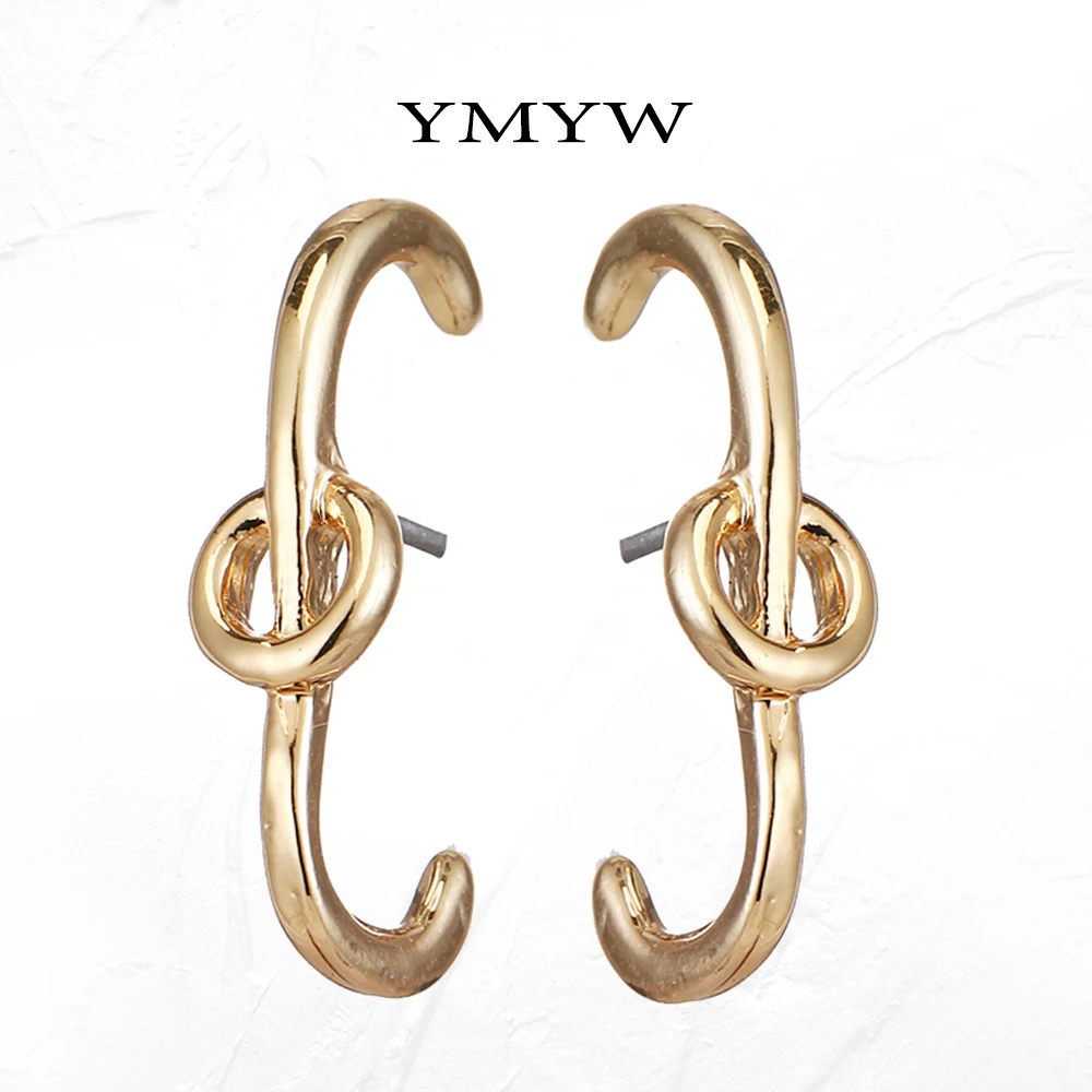 YMYW изысканный шик простой дизайн цинковый сплав серьги гвоздики высокое