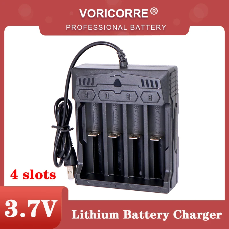 

3.7V 18650 Charger Li-ion battery USB independent charging portable electronic cigarette 18350 16340 14500 4/2/1-slot charger