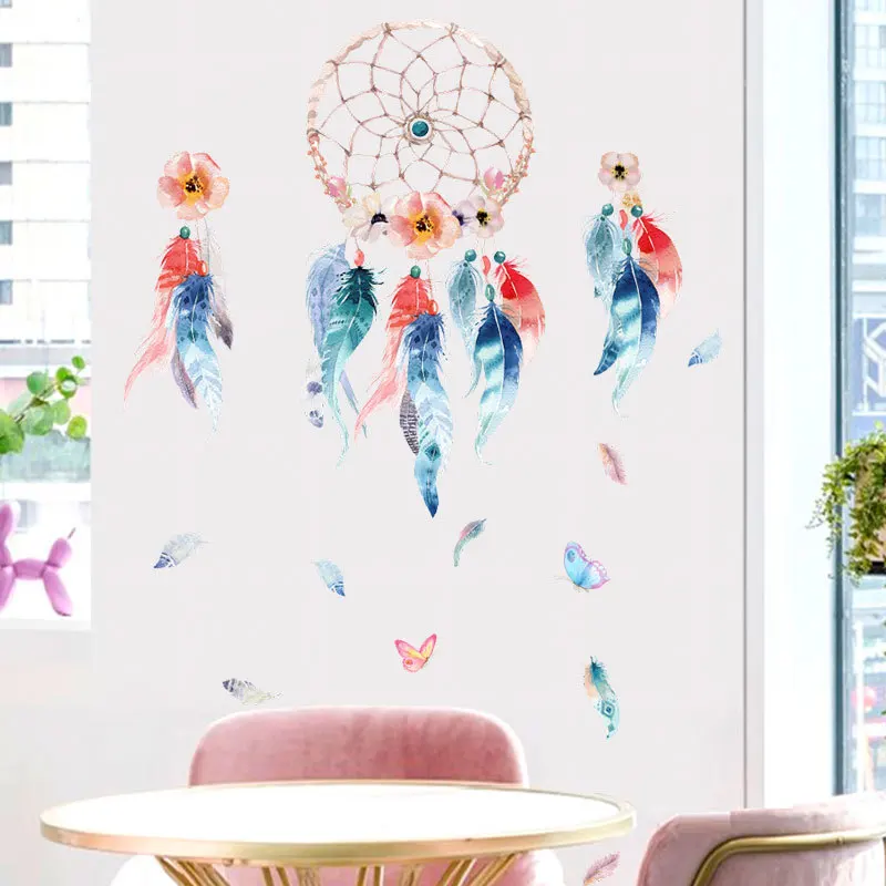 Ловец снов на стену наклейки для детской комнаты спальня настенный Декор перо
