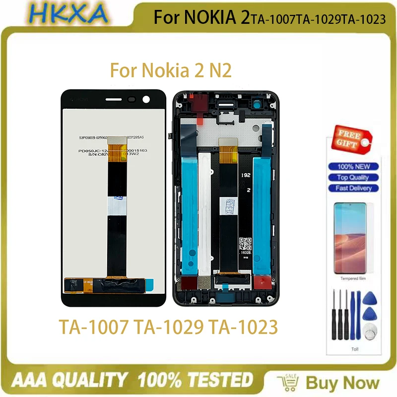 

Origina For Nokia 2 N2 5.0" LCD Display Touch Screen Digitizer Assembly With Frame Replacement LCDs n2TA-1007 TA-1029 TA-1023