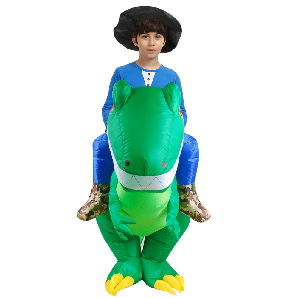 

Purim Cosplay t rex Dino Rider Suit T-Rex Costume Kid Boys Halloween Inflatable T Rex Dinosaur Costume for Kid Girls
