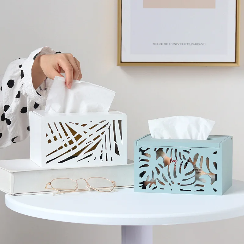 Скандинавская простая деревянная коробка для салфеток семейная креативная дома
