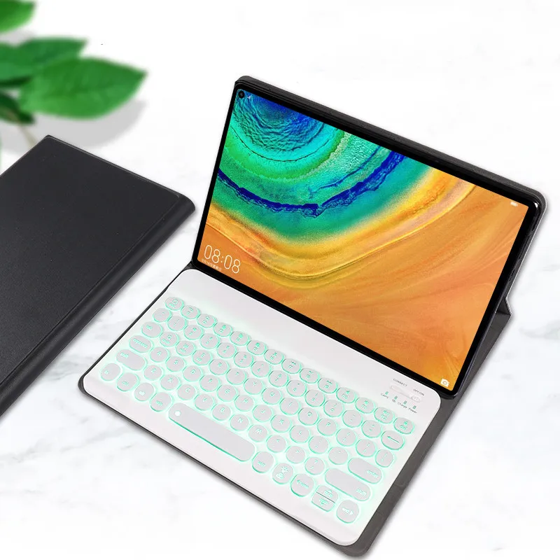 

Новая клавиатура с подсветкой для Huawei MatePad Pro 10,8, дизайн в горошек, Bluetooth-клавиатура