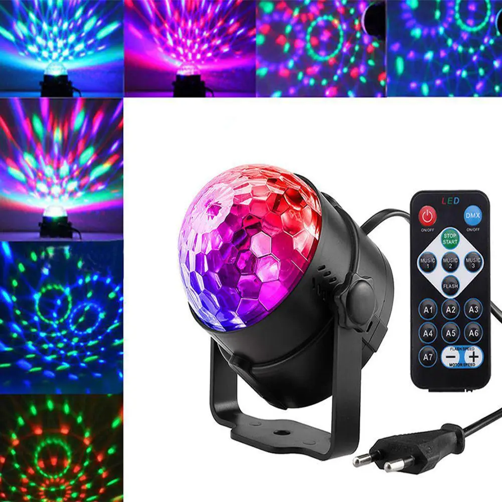 

3W LED RGB Rotating Magic Ball Light Stage Light Projecting Lamp for Disco Party Festival Wedding Decoration