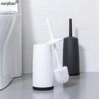 nanjibao household toilet brush set bathroom cleaning long handle to no dead ends creative toilet brush free punching soft hair