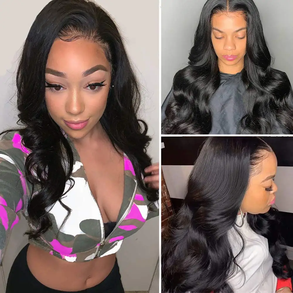 180% Плотность Волнистые Шелковые Базовые Парики с детскими волосами