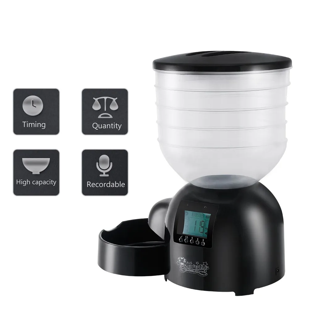 売る 自動ペット犬フィーダ 11L犬食品ディスペンサー食品ボウル猫犬ボイスレコーダー時間プログラマブル