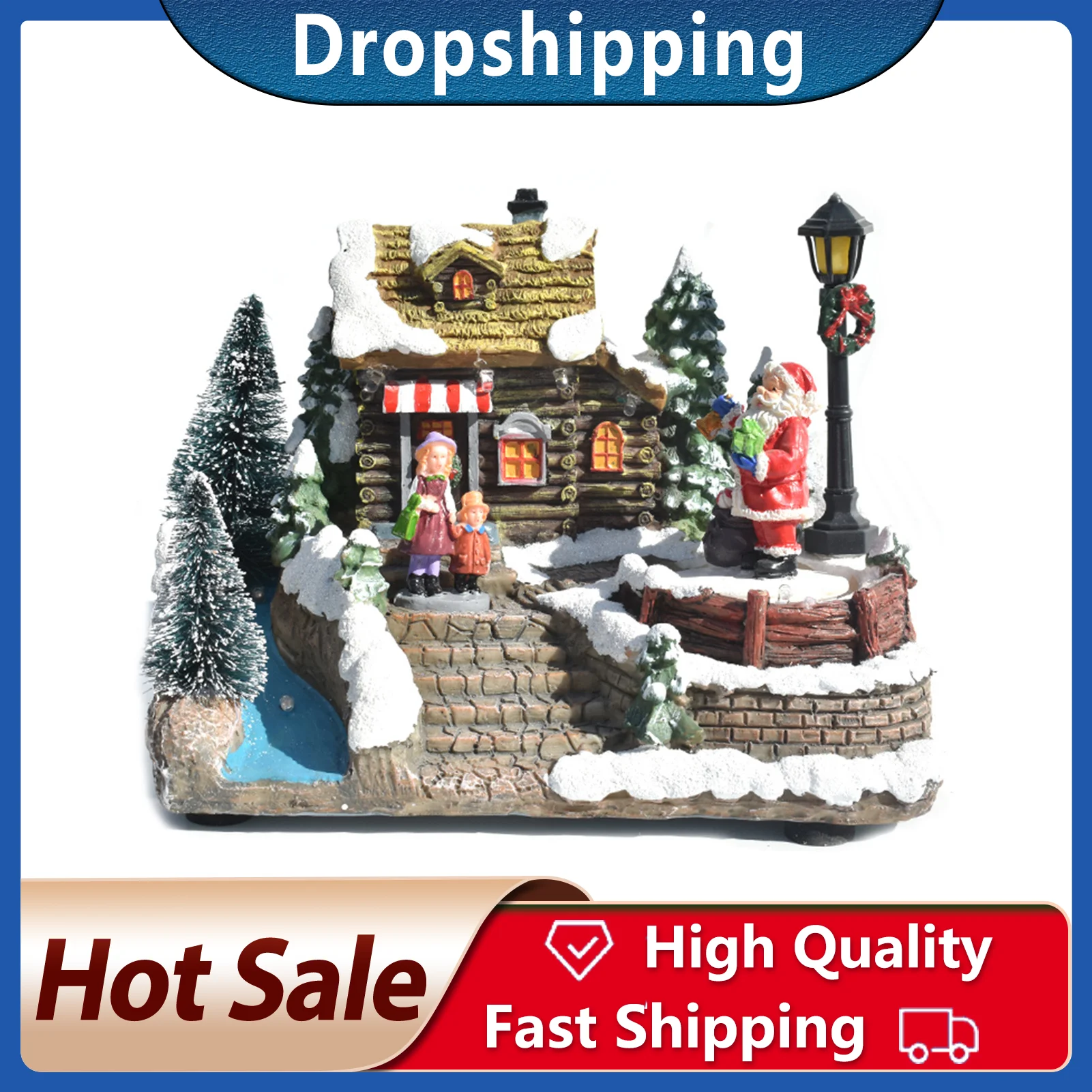 Рождественский светящийся светодиодный светильник музыкальный дом изысканные